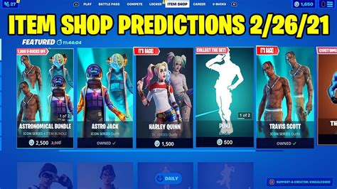 Check here daily to see the updated item shop. . Fortnite item shop prediction